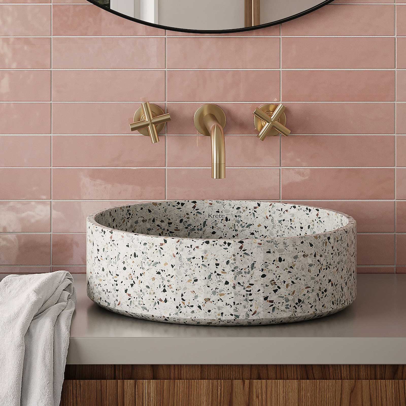 chania terrazzo concrete basin
