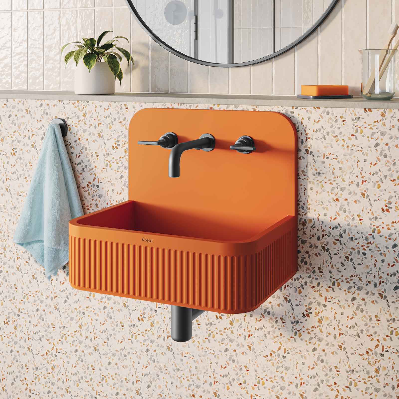 zaros orange concrete basin